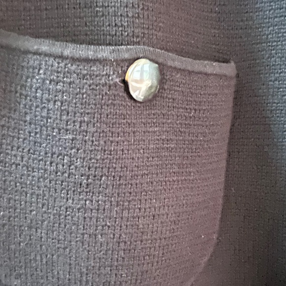 Sezane Merino Wool and Cotton Valerio Jacket Cardigan Black L NWT - Picture 9 of 9